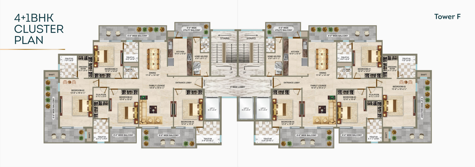 4 BHK Luxury Flats in Zirakpur